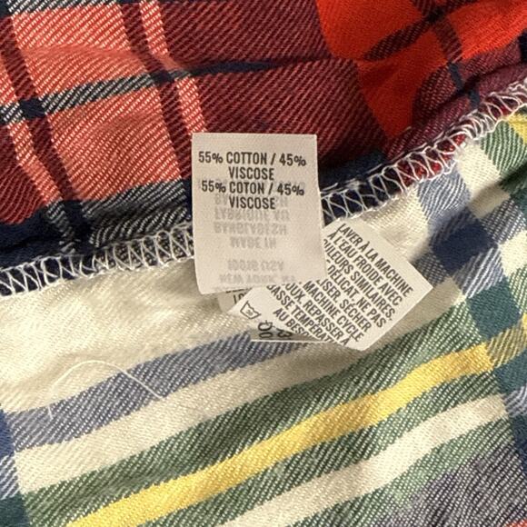 Aerie Plaid Flannel Patchwork Pajama Set Top Pants Animal Print Grunge Large NWT - Picture 13 of 13